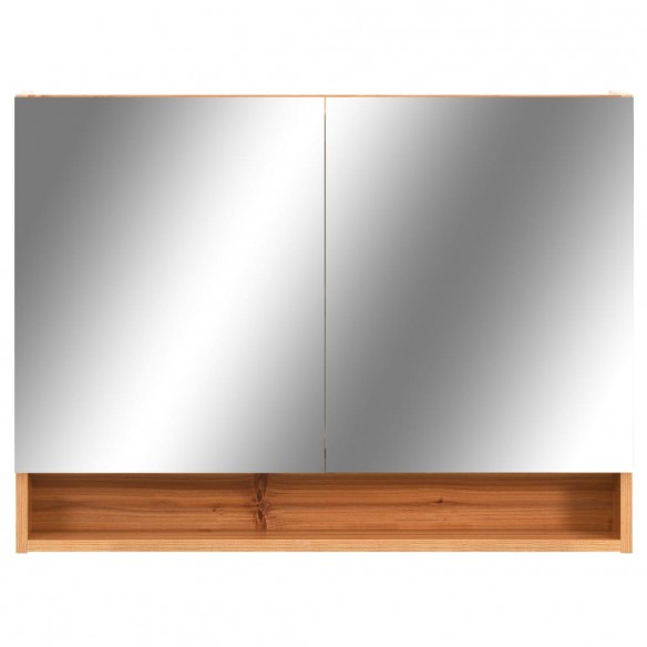 Armoire à miroir de salle de bain LED Chêne 80x15x60 cm MDF