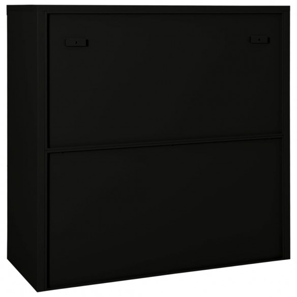 Armoire à portes coulissantes Noir 90x40x90 cm Acier