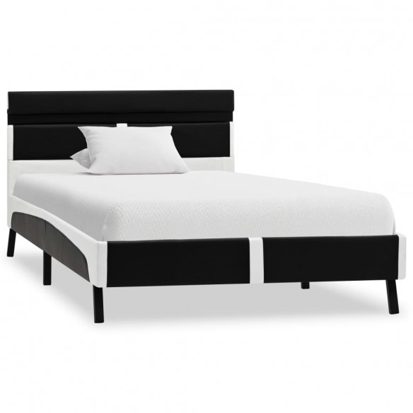Cadre de lit avec LED Noir Similicuir 90x200 cm
