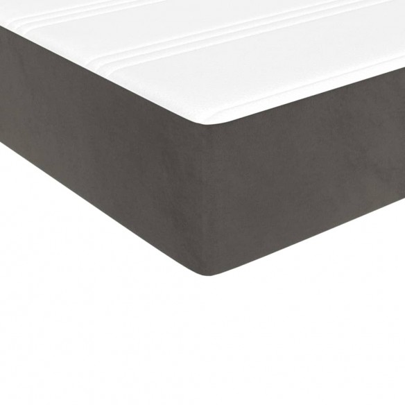 Matelas de lit à ressorts ensachés Gris foncé 140x200x20 cm