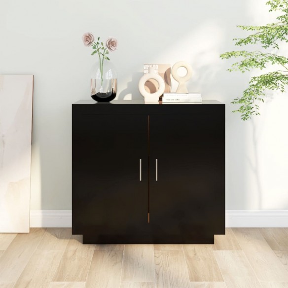 Buffet Noir 80x40x75 cm Bois d'ingénierie