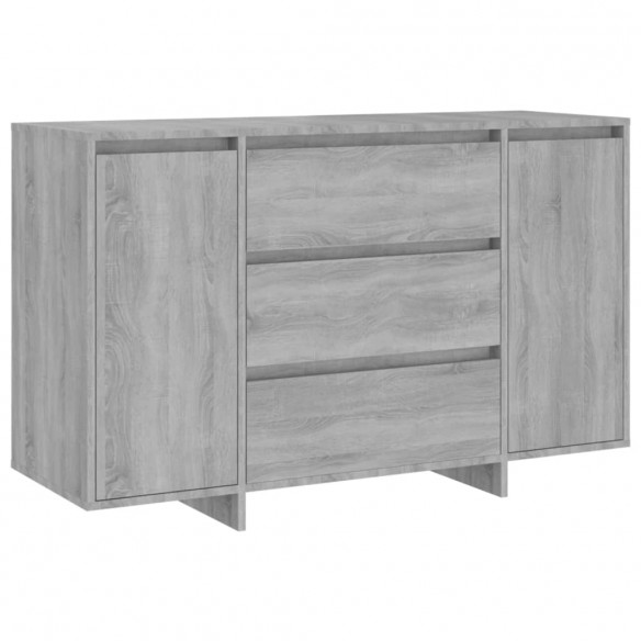 Buffet avec 3 tiroirs Sonoma gris 120x41x75 cm Aggloméré