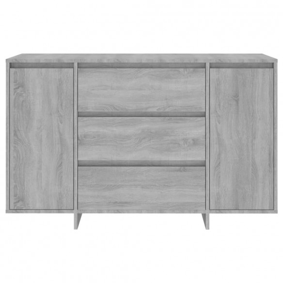 Buffet avec 3 tiroirs Sonoma gris 120x41x75 cm Aggloméré