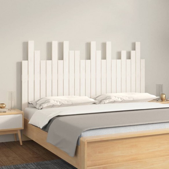 Tête de lit murale Blanc 146,5x3x80 cm Bois massif de pin