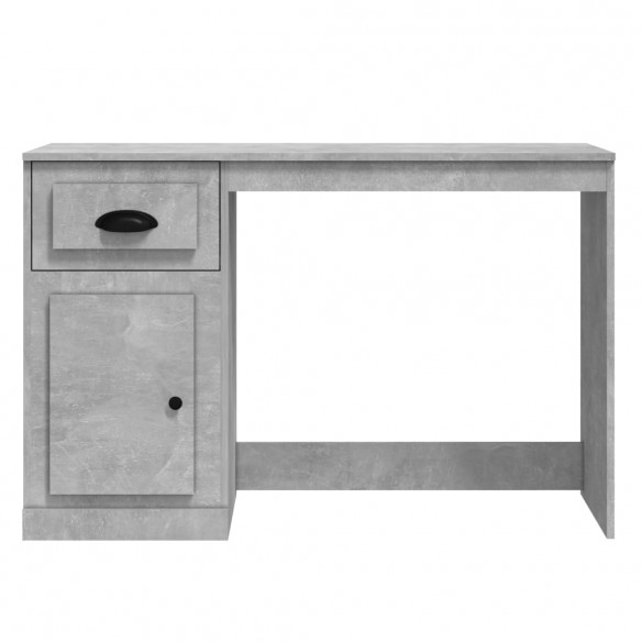 Bureau avec tiroir gris béton 115x50x75 cm bois d'ingénierie