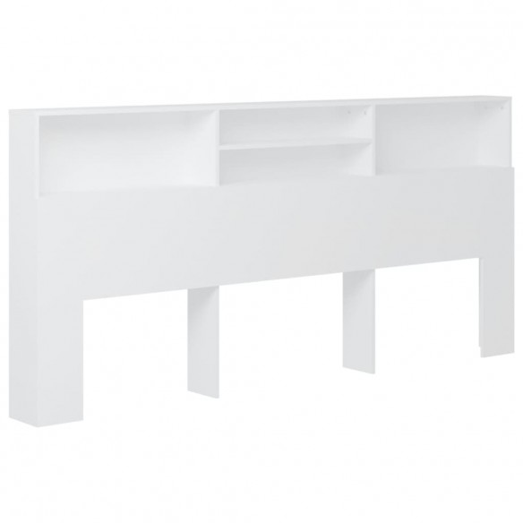 Armoire de tête de lit Blanc 220x19x103,5 cm