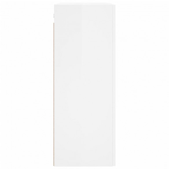 Armoire murale blanc brillant 69,5x34x90 cm