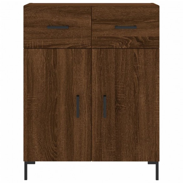 Buffet haut Chêne marron 69,5x34x180 cm Bois d'ingénierie