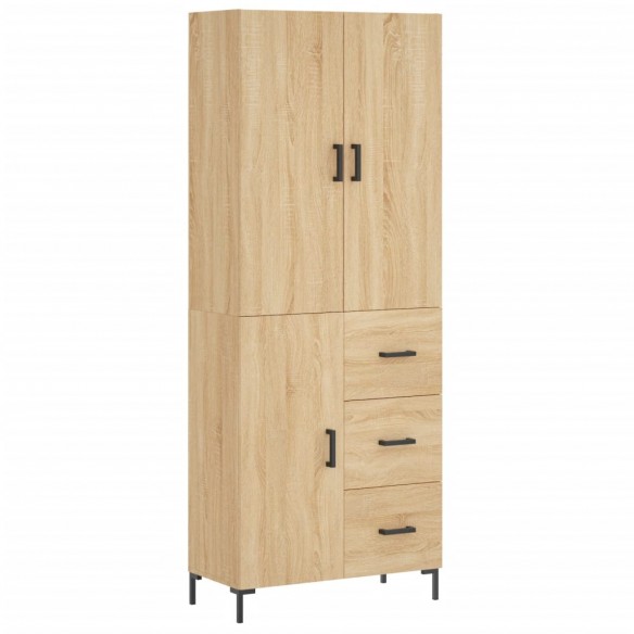 Buffet haut Chêne sonoma 69,5x34x180 cm Bois d'ingénierie