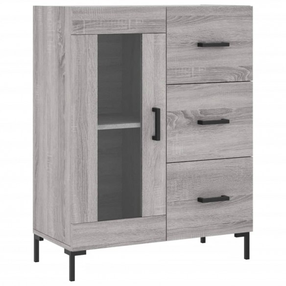 Buffet haut Sonoma gris 69,5x34x180 cm Bois d'ingénierie