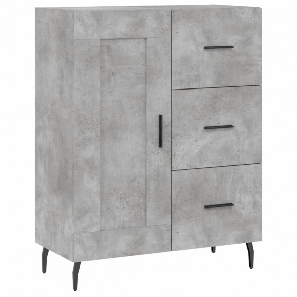 Buffet haut Gris béton 69,5x34x180 cm Bois d'ingénierie