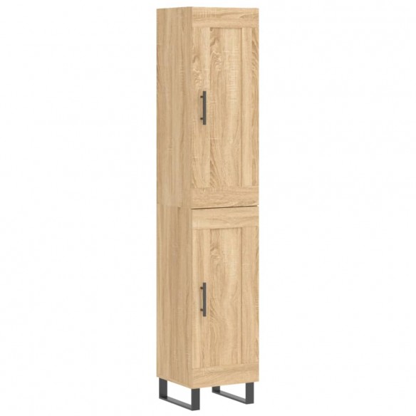 Buffet haut Chêne sonoma 34,5x34x180 cm Bois d'ingénierie