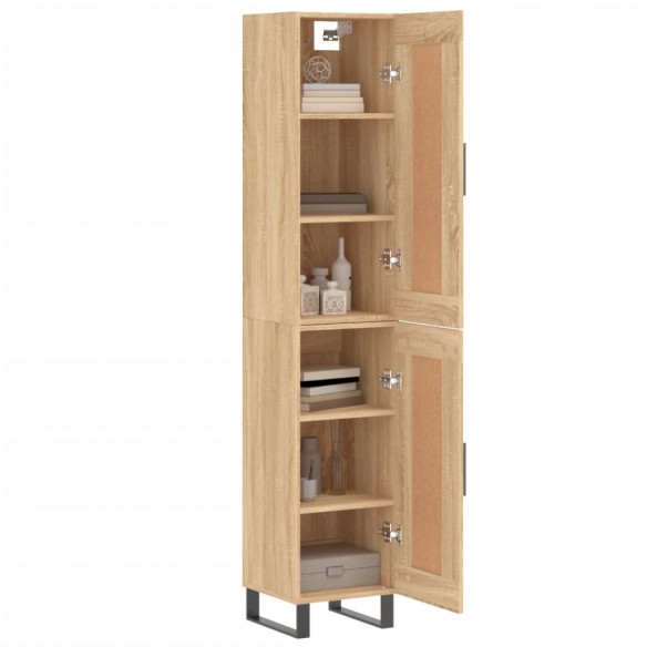 Buffet haut Chêne sonoma 34,5x34x180 cm Bois d'ingénierie