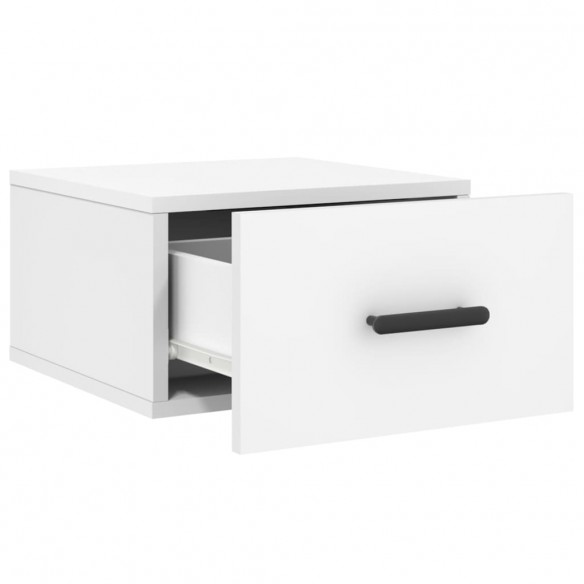 Tables de chevet murales 2 pcs blanc 35x35x20 cm