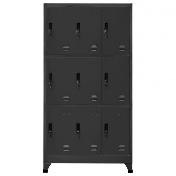 Armoire à casiers Anthracite 90x45x180 cm Acier