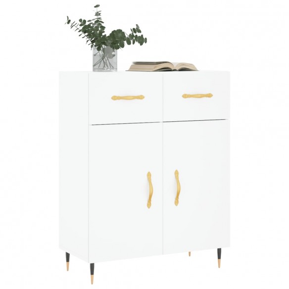 Buffet blanc 69,5x34x90 cm bois d'ingénierie