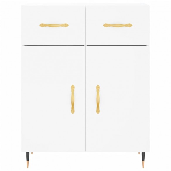 Buffet blanc 69,5x34x90 cm bois d'ingénierie