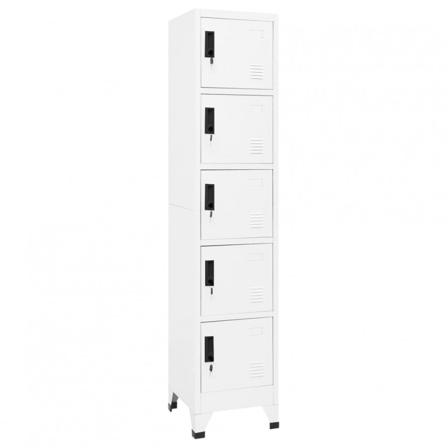 Armoire à casiers Blanc 38x40x180 cm Acier