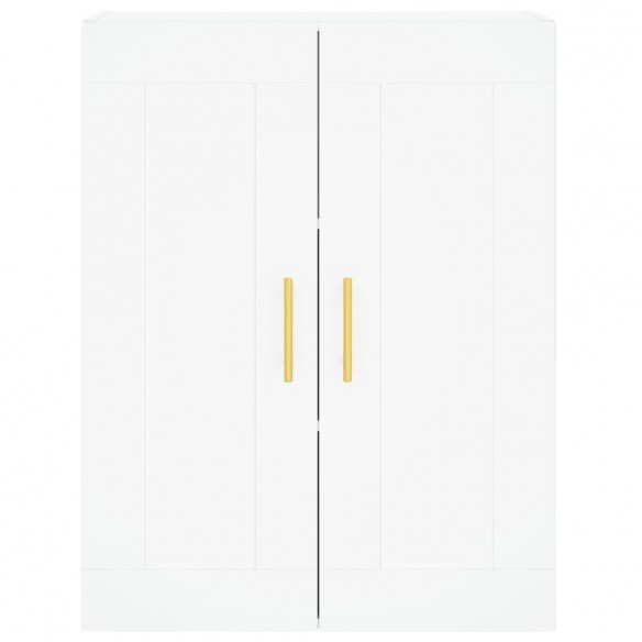 Armoires murales 2 pcs blanc bois d'ingénierie