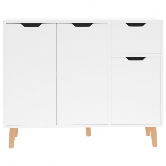 Buffet blanc brillant 90x30x72 cm bois d'ingénierie