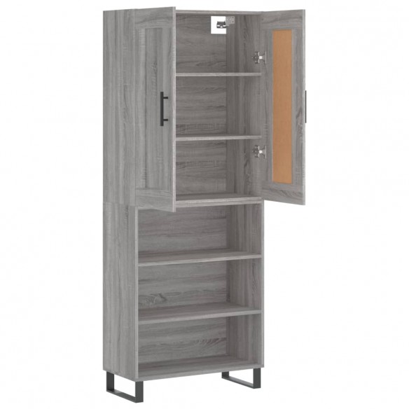 Buffet haut Sonoma gris 69,5x34x180 cm Bois d'ingénierie