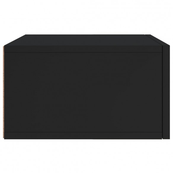 Table de chevet murale noir 35x35x20 cm