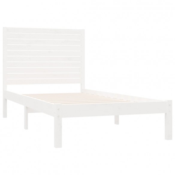 Cadre de lit Blanc Bois massif 90x200 cm