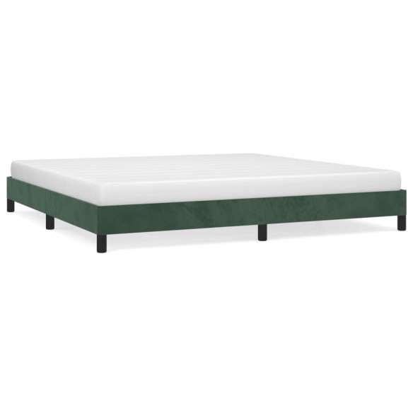 Cadre de lit Vert foncé 200x200 cm Velours