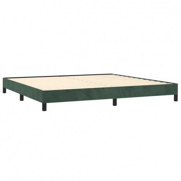 Cadre de lit Vert foncé 200x200 cm Velours