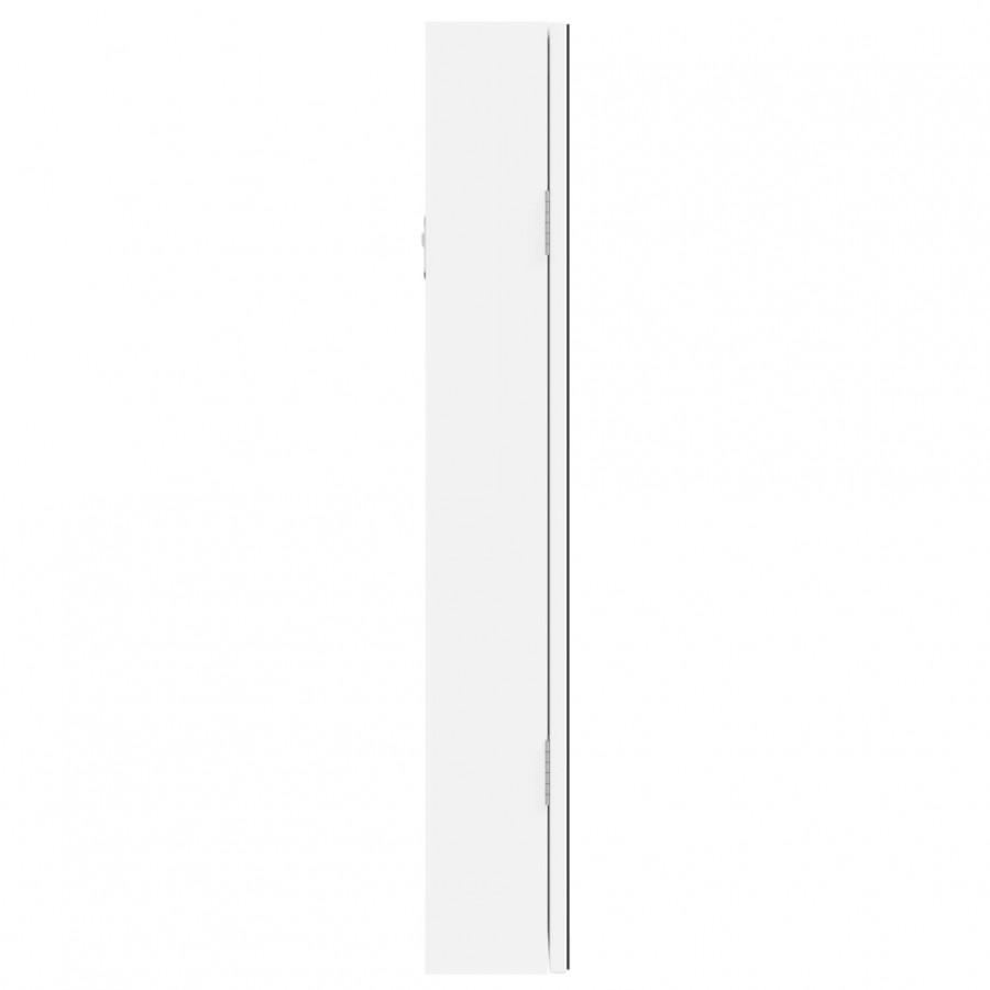 Armoire à bijoux avec miroir et éclairage LED mural blanc
