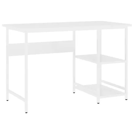 Bureau d'ordinateur Blanc 105x55x72 cm MDF et métal 2