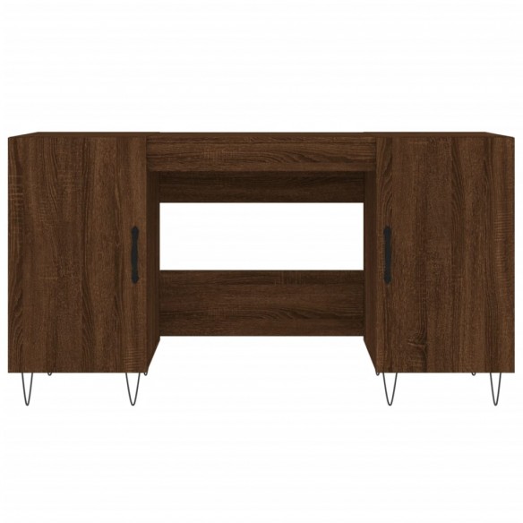 Bureau chêne marron 140x50x75 cm bois d'ingénierie