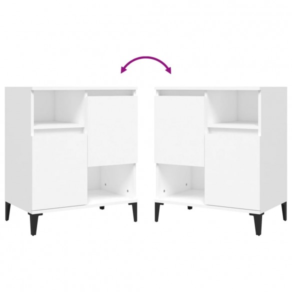 Buffets 3 pcs blanc 60x35x70 cm bois d'ingénierie