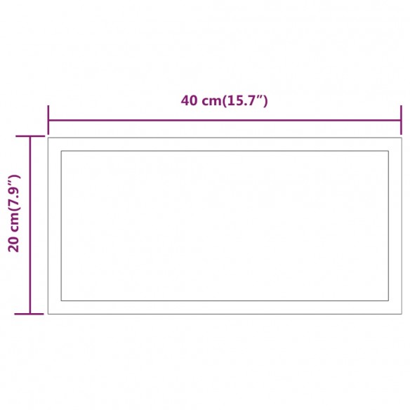 Miroir de salle de bain à LED 40x20 cm