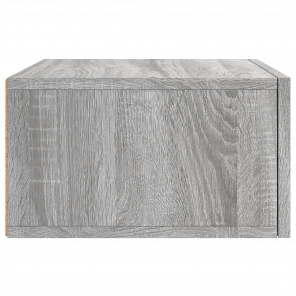 Table de chevet murale sonoma gris 35x35x20 cm