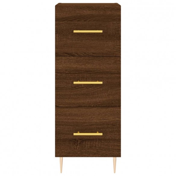 Buffet haut Chêne marron 34,5x34x180 cm Bois d'ingénierie