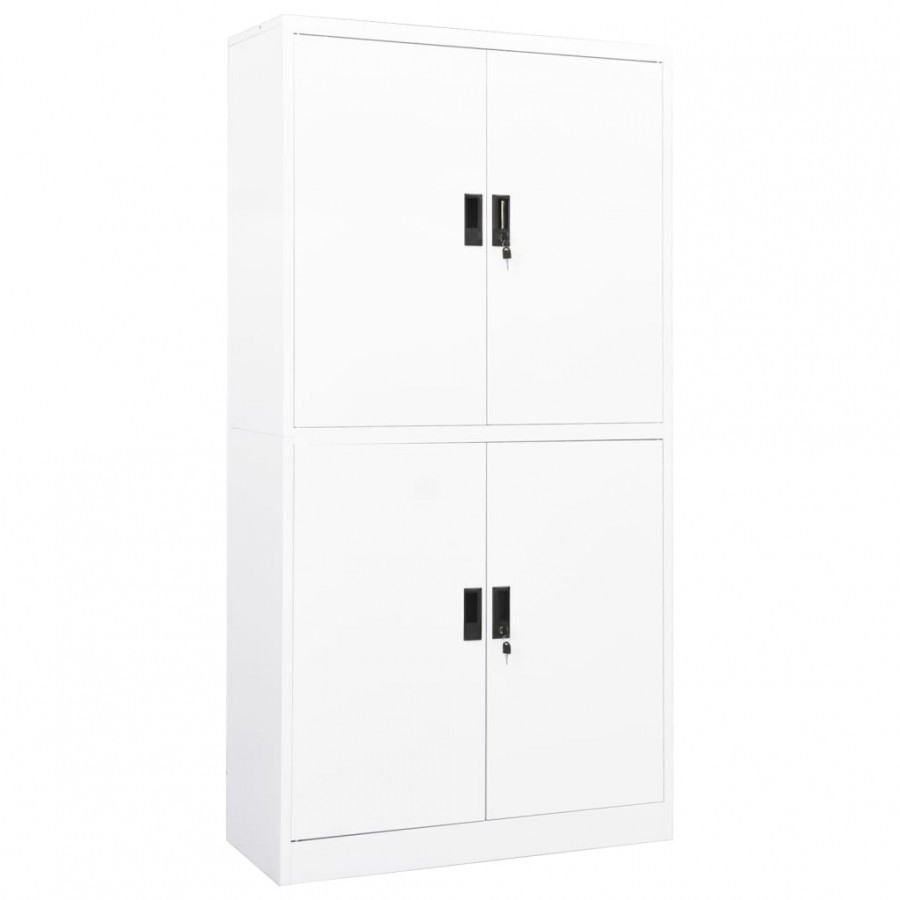 Armoire de bureau Blanc 90x40x180 cm Acier