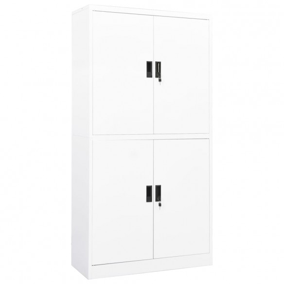 Armoire de bureau Blanc 90x40x180 cm Acier