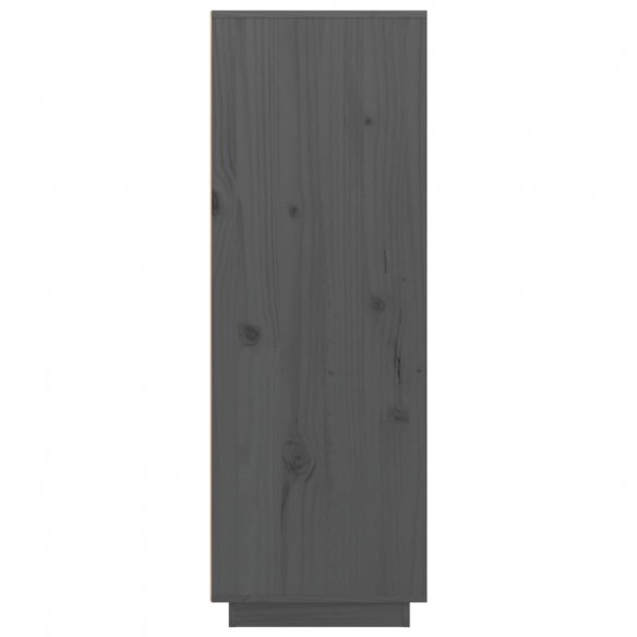 Buffet haut Gris 60x40x116,5 cm Bois massif de pin