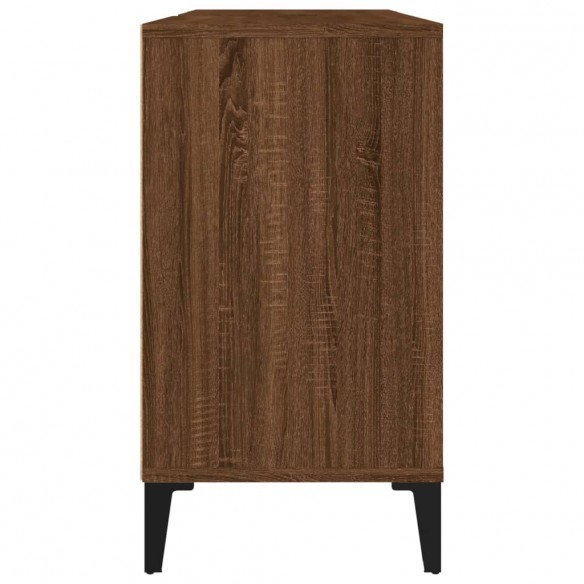 Meuble d'évier chêne marron 80x33x60 cm bois d'ingénierie