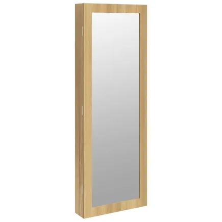 Armoire à bijoux avec miroir murale 37,5x10x106 cm 2