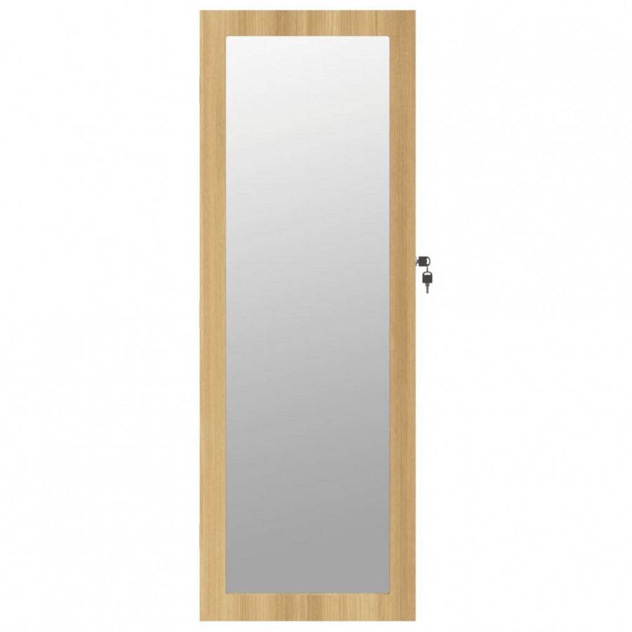 Armoire à bijoux avec miroir murale 37,5x10x106 cm