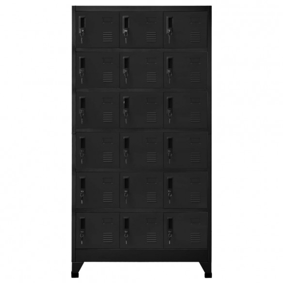 Armoire à casiers Noir 90x40x180 cm Acier