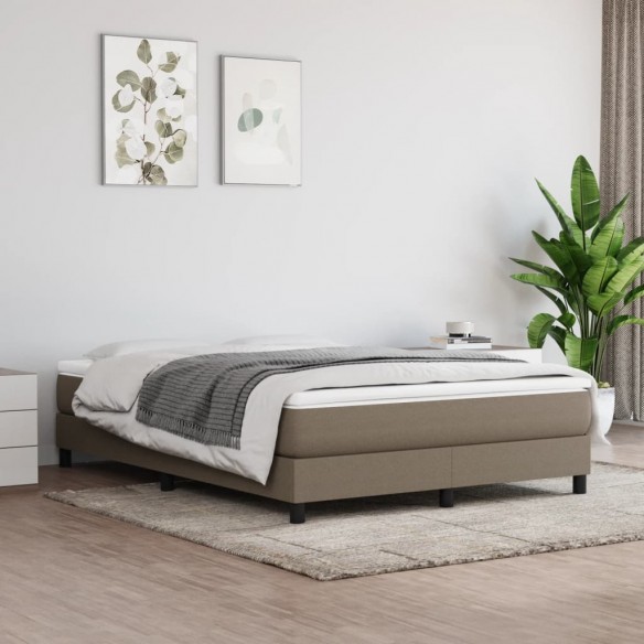 Matelas de lit à ressorts ensachés Taupe 140x190x20 cm Tissu