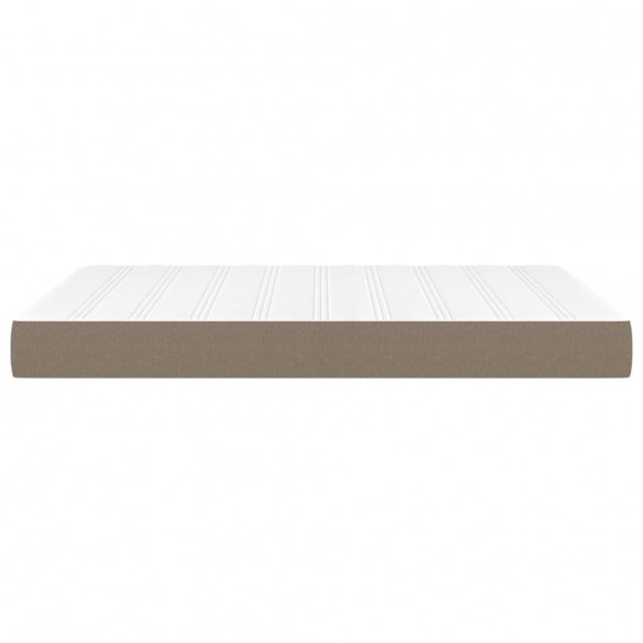 Matelas de lit à ressorts ensachés Taupe 140x190x20 cm Tissu