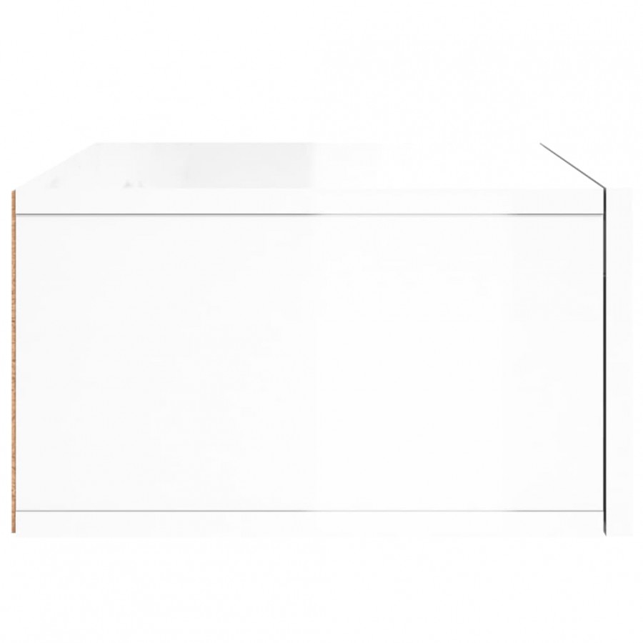 Tables de chevet murales 2 pcs blanc brillant 35x35x20 cm