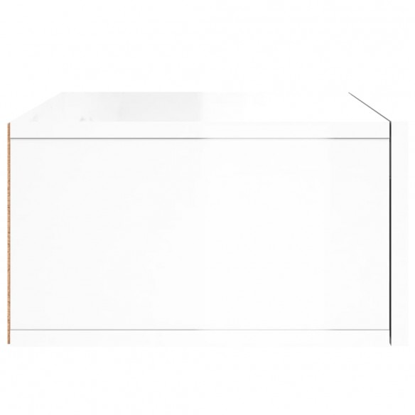 Tables de chevet murales 2 pcs blanc brillant 35x35x20 cm