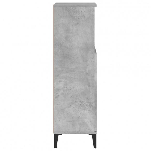 Armoire de salle de bain gris béton 30x30x100 cm