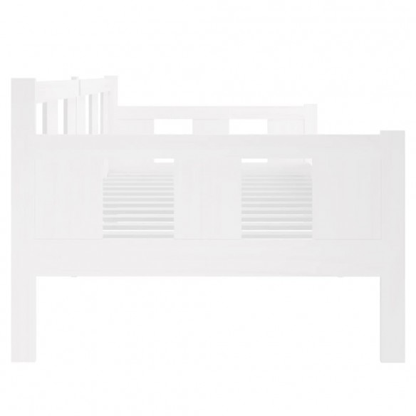 Lit de jour blanc bois de pin massif 90x200 cm