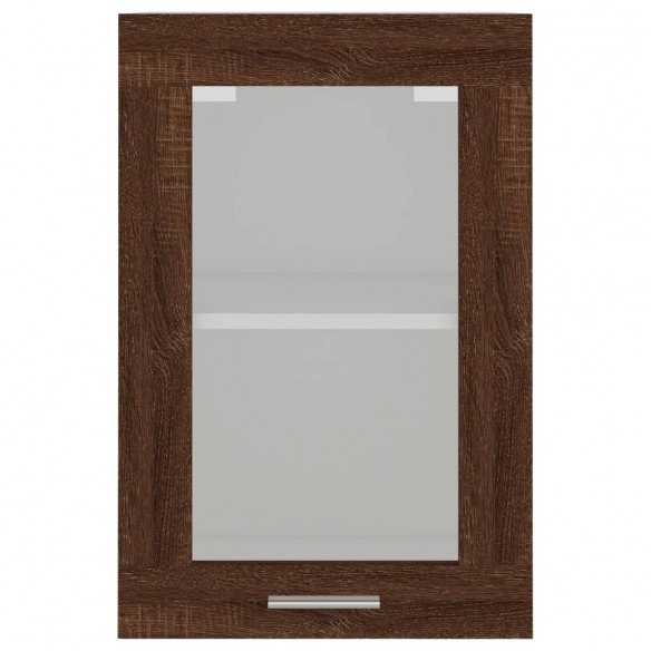 Armoire vitrée suspendue Chêne marron 40x31x60 cm